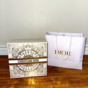 Authentic Dior gold and white box and bag